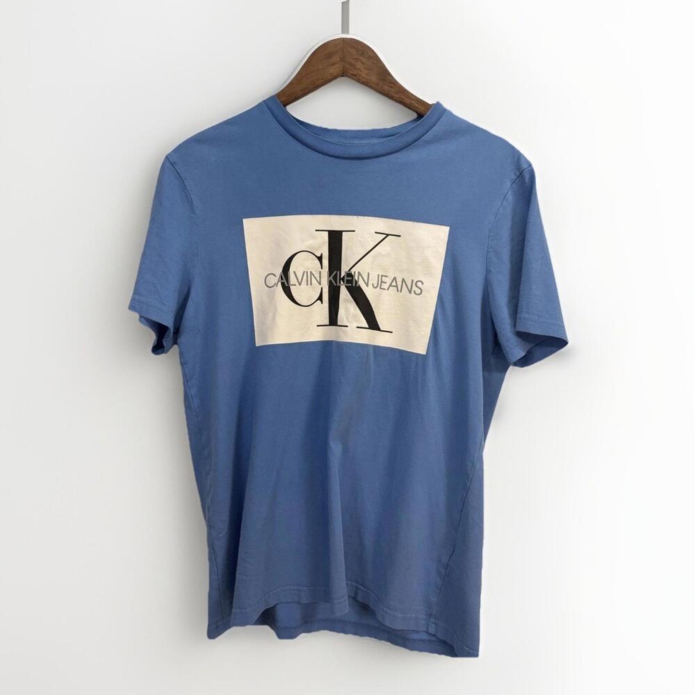 Calvin Klein Jeans Men’s M Blue Graphic t-shirt B41